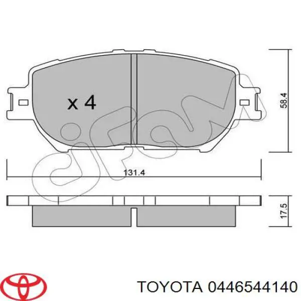 Колодки Toyota 0446544140 цена, от 15.56 USD