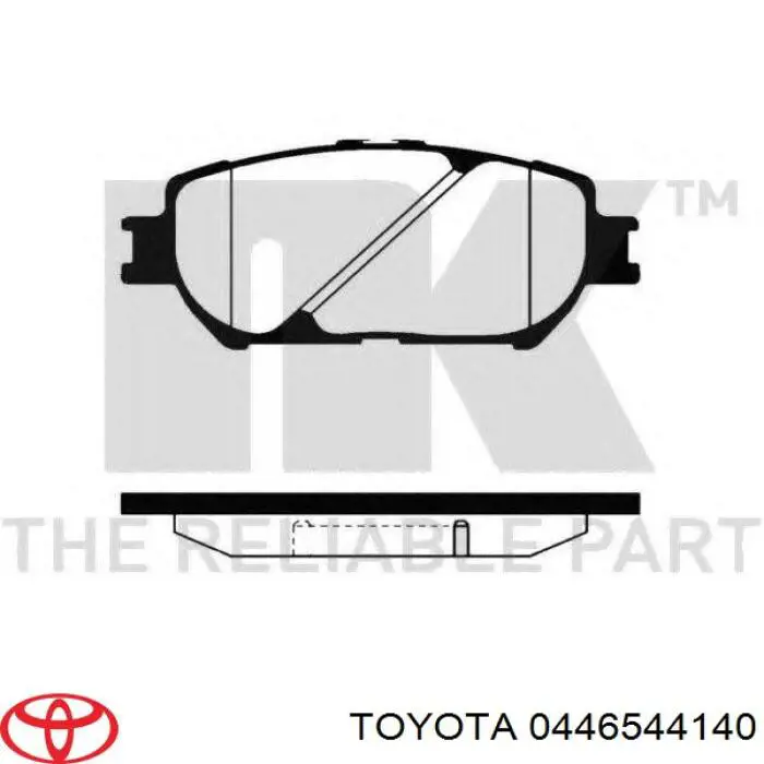 Купить 0446544140 Toyota Колодки тормозные