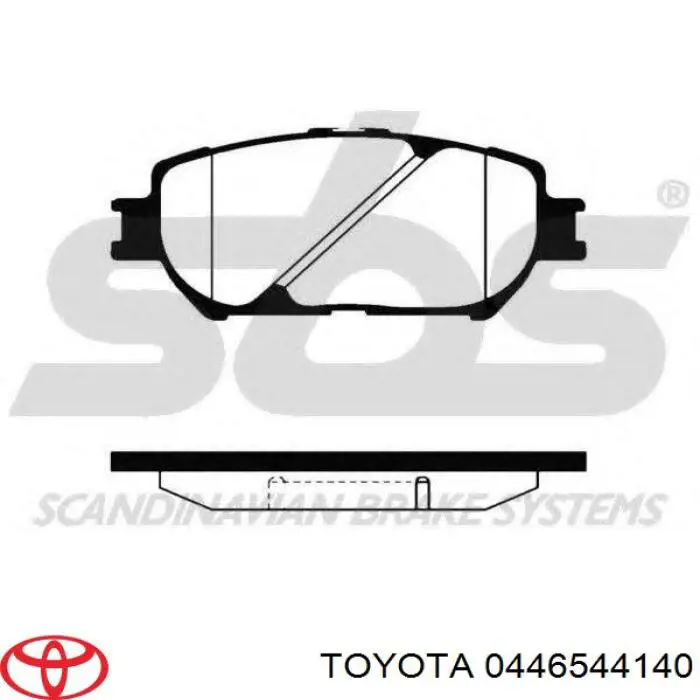Передние тормозные колодки 0446544140 Toyota