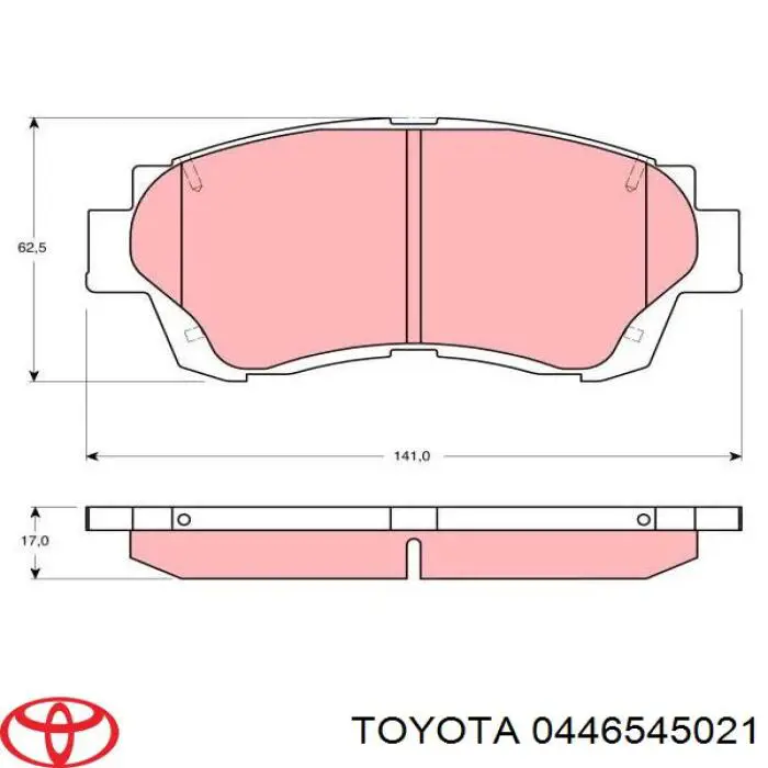Купить 0446545021 Toyota Колодки тормозные