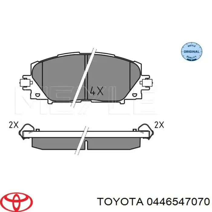Колодки Toyota 0446547070 цена, от 27.12 USD