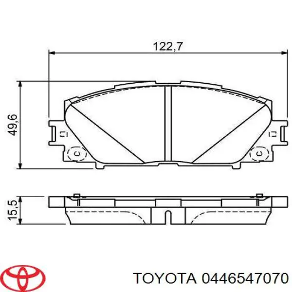 Купить 0446547070 Toyota Колодки тормозные