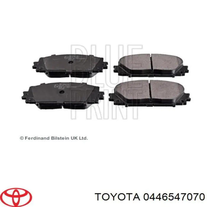 Передние тормозные колодки 0446547070 Toyota