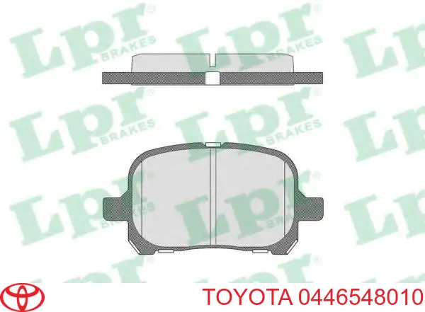 Передние тормозные колодки 0446548010 Toyota