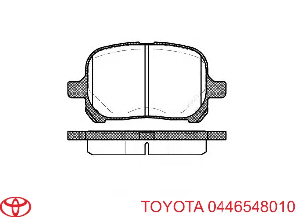Купить 0446548010 Toyota Колодки тормозные