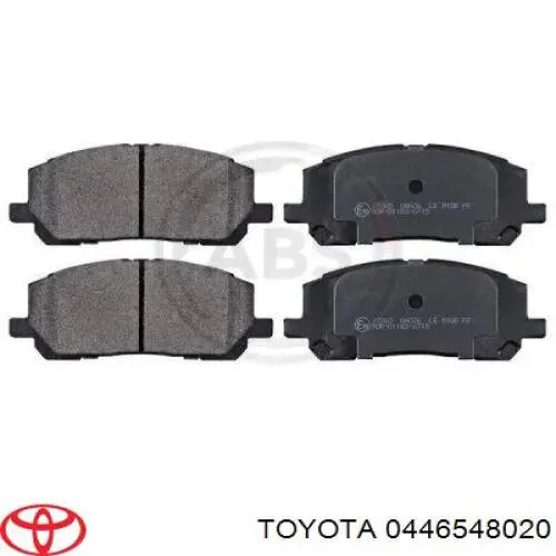 Передние тормозные колодки 0446548020 Toyota