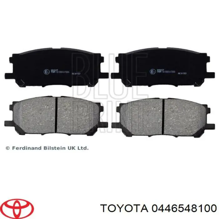 0446548100 Toyota колодки тормозные передние дисковые