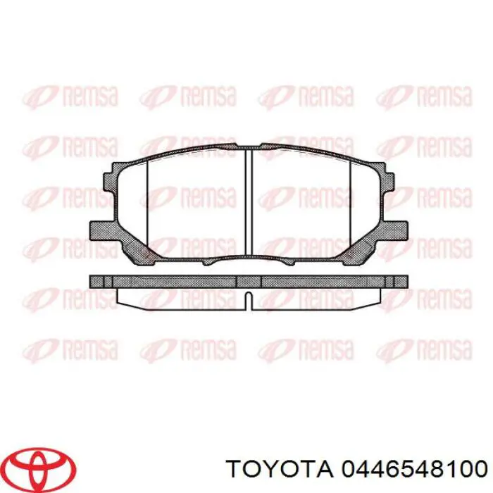 Купить 0446548100 Toyota Колодки тормозные