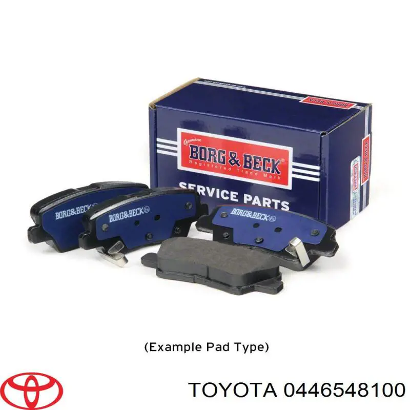 Купить 0446548100 Toyota Колодки тормозные