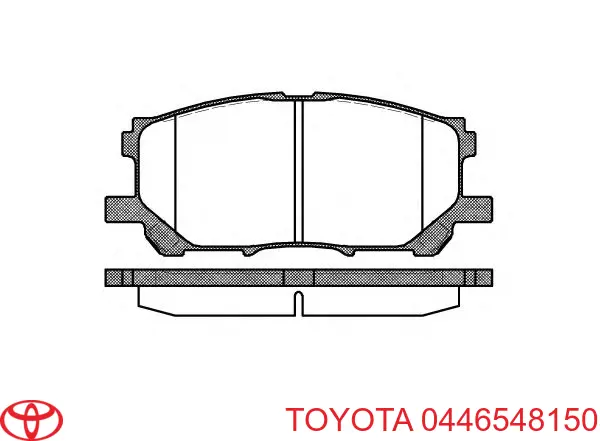 Передние тормозные колодки 0446548150 Toyota