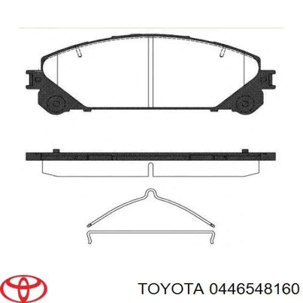 0446548160 Toyota колодки тормозные передние дисковые