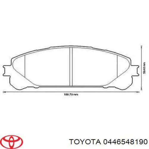0446548190 Toyota колодки тормозные передние дисковые