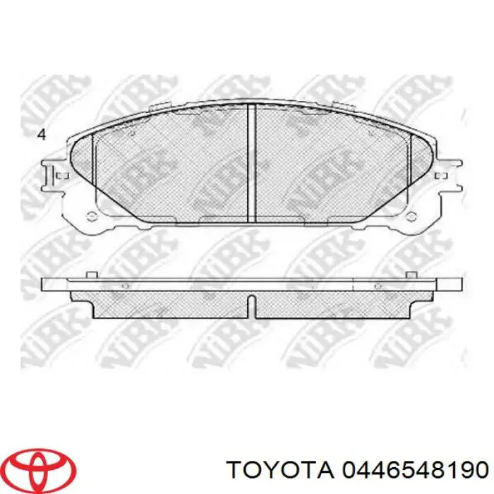 Колодки Toyota 0446548190 цена, от 30.65 USD