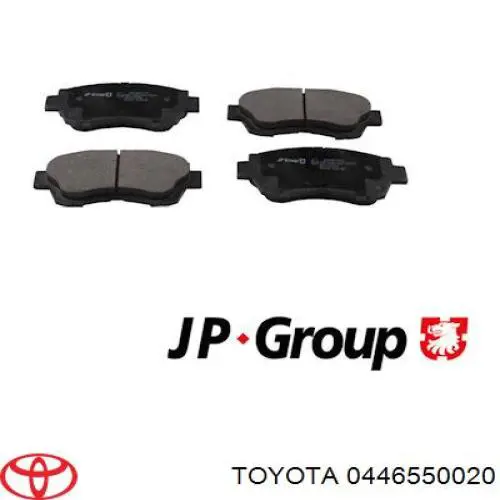 Колодки гальмівні передні, дискові 0446550020 Toyota