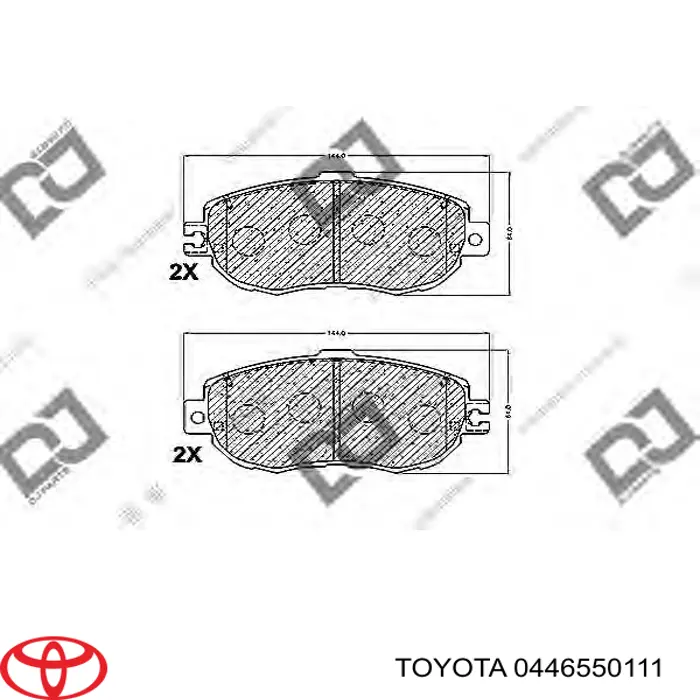 Передние тормозные колодки 0446550111 Toyota