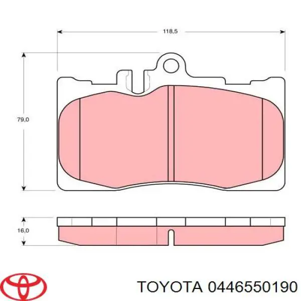Тормозные колодки Toyota 0446550190