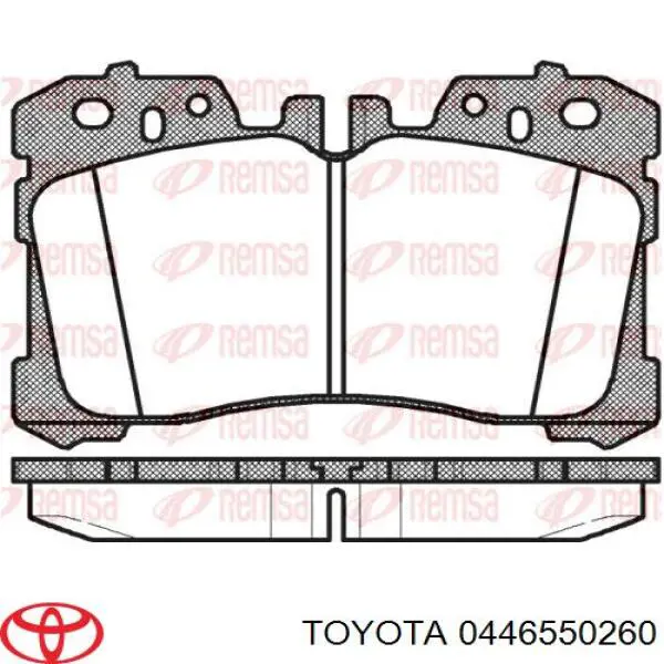 Купить 0446550260 Toyota Колодки тормозные