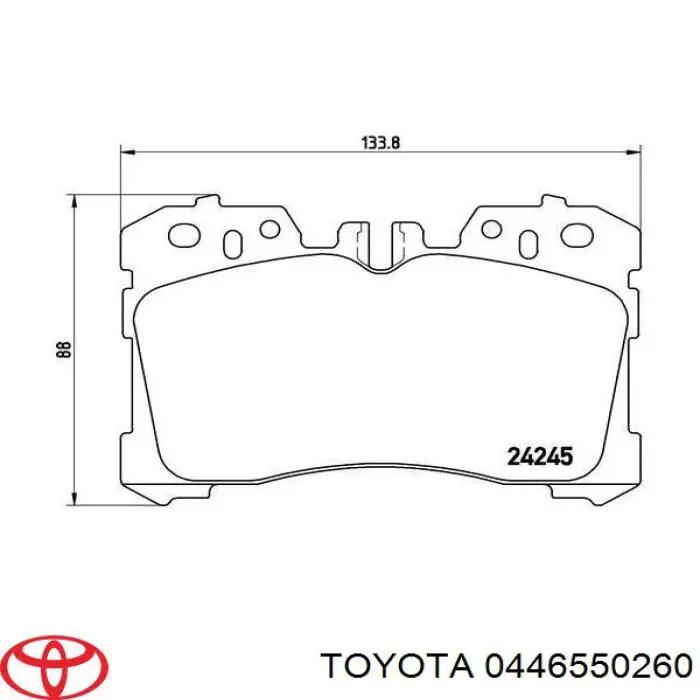 Передние тормозные колодки 0446550260 Toyota