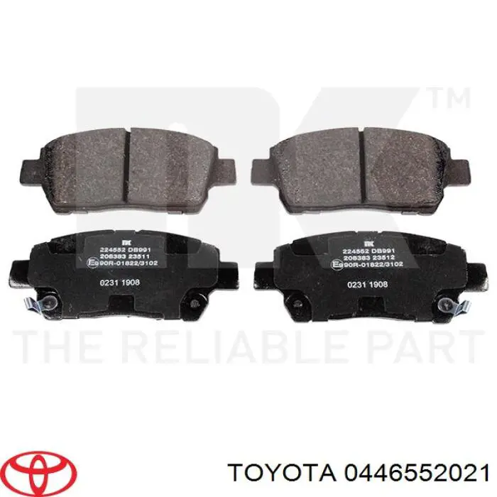 Передние тормозные колодки 0446552021 Toyota