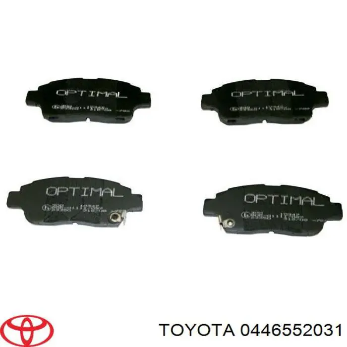 0446552031 Toyota колодки тормозные передние дисковые
