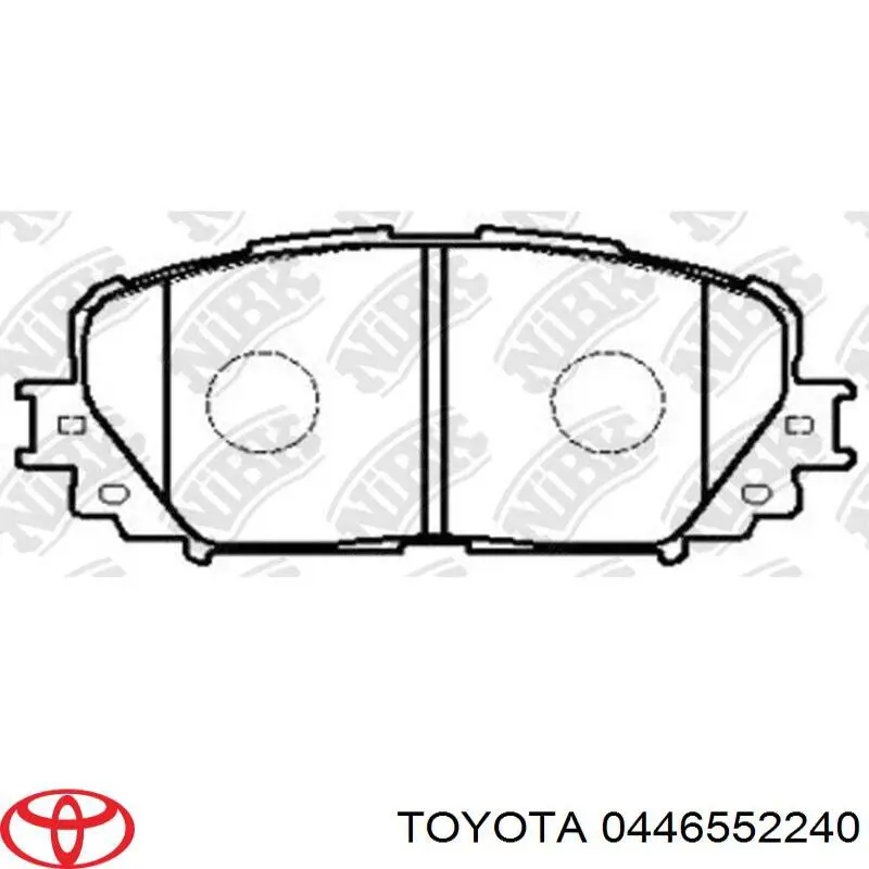 0446552240 Toyota колодки тормозные передние дисковые