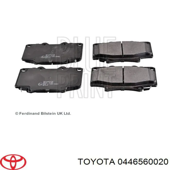 0446560020 Toyota колодки тормозные передние дисковые