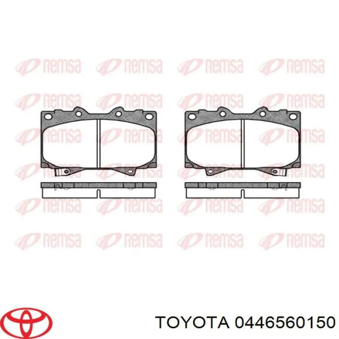 Передние тормозные колодки 0446560150 Toyota