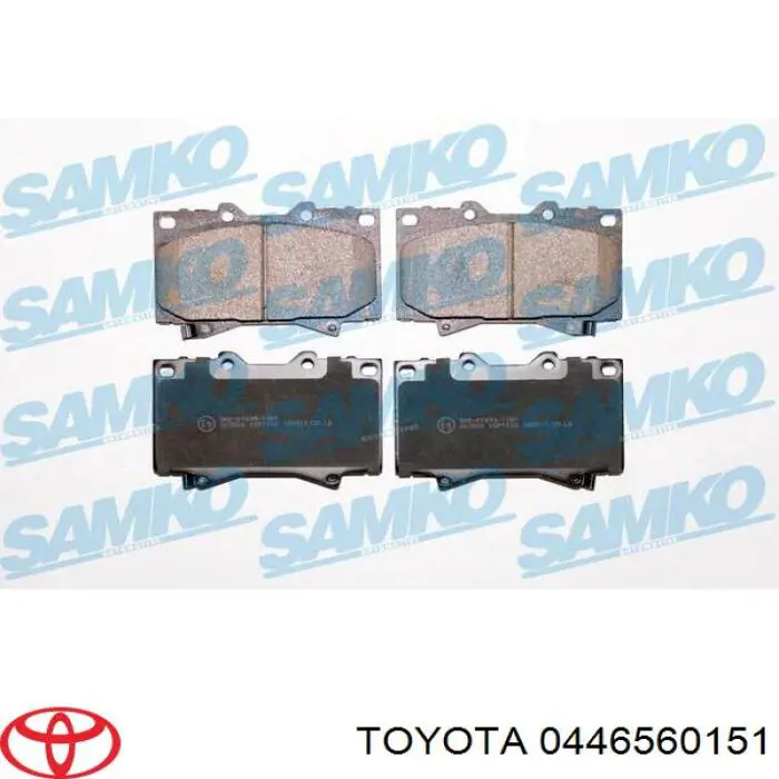 Купить 0446560151 Toyota Колодки тормозные
