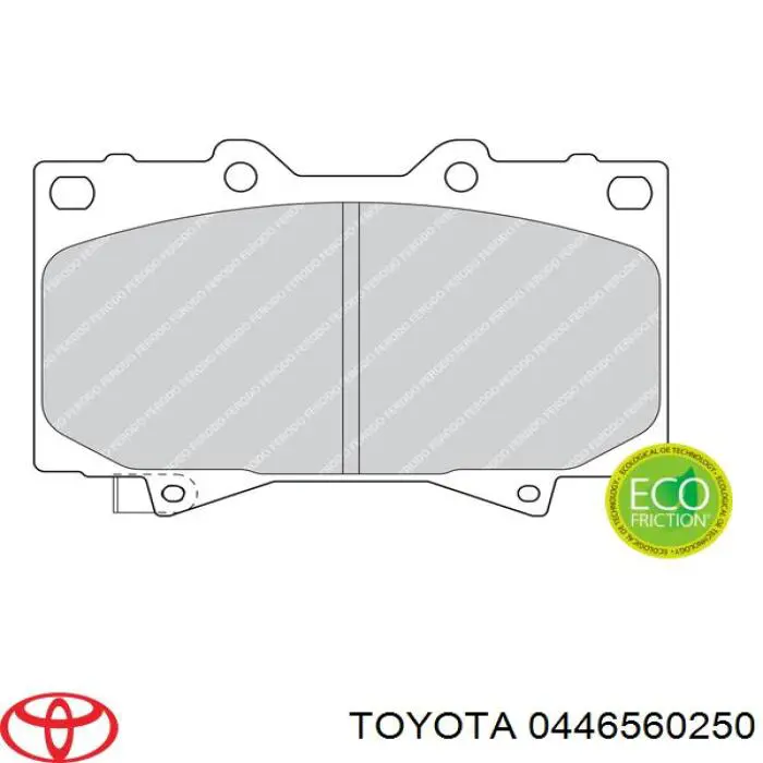 Передние тормозные колодки 0446560250 Toyota