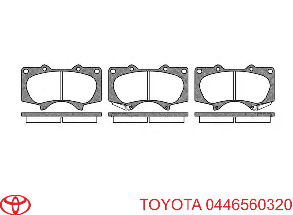 Compre 0446560320 Toyota Sapatas do freio dianteiras de disco