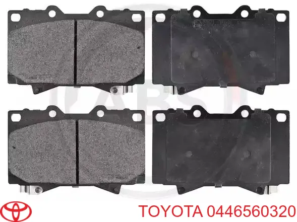 0446560320 Toyota Sapatas do freio dianteiras de disco