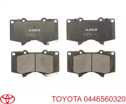 Sapatas do freio dianteiras de disco Toyota 0446560320 preço, a partir de 56,26 USD