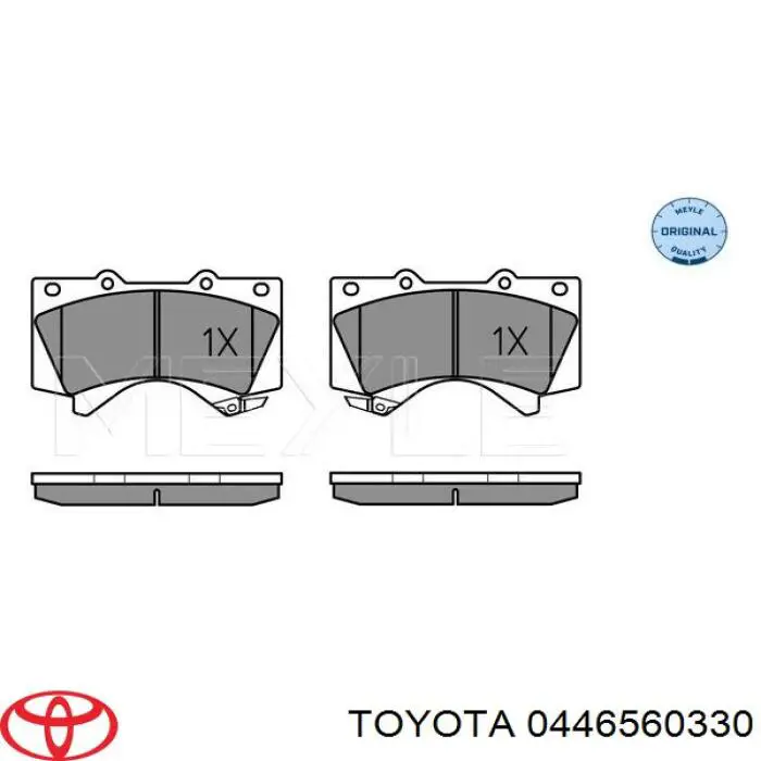 Колодки Toyota 0446560330 цена, от 40.77 USD