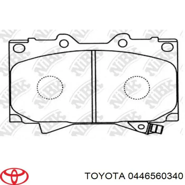 Передние тормозные колодки 0446560340 Toyota