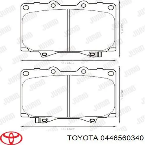 Колодки Toyota 0446560340 цена, от 20.27 USD
