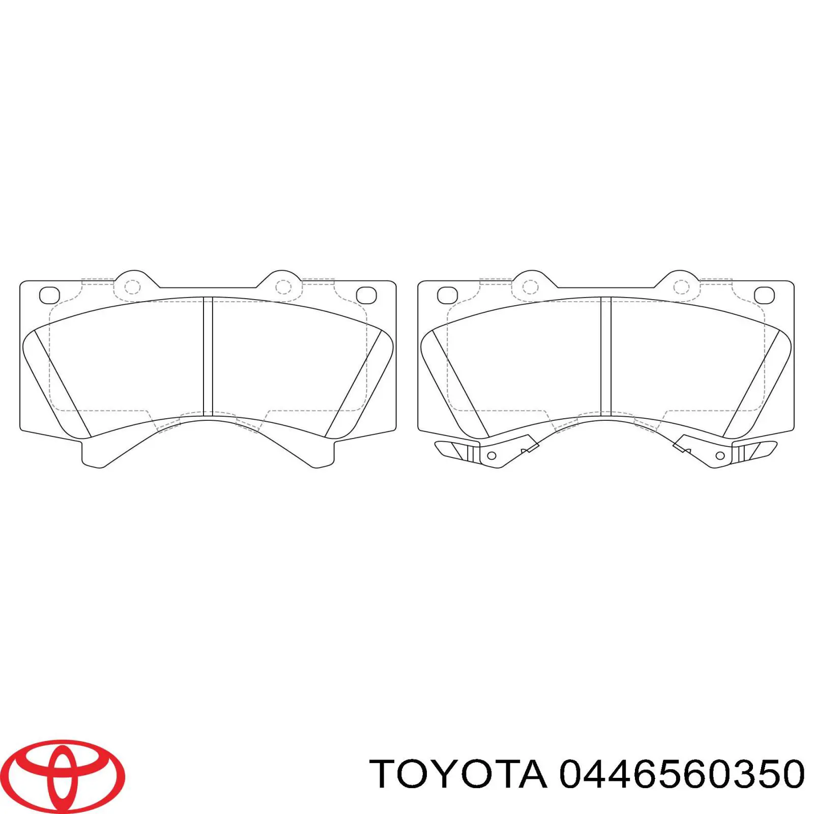 Колодки Toyota 0446560350 цена, от 38.13 USD