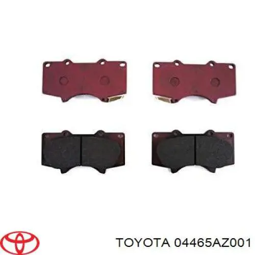 Sapatas do freio dianteiras de disco Toyota 04465AZ001