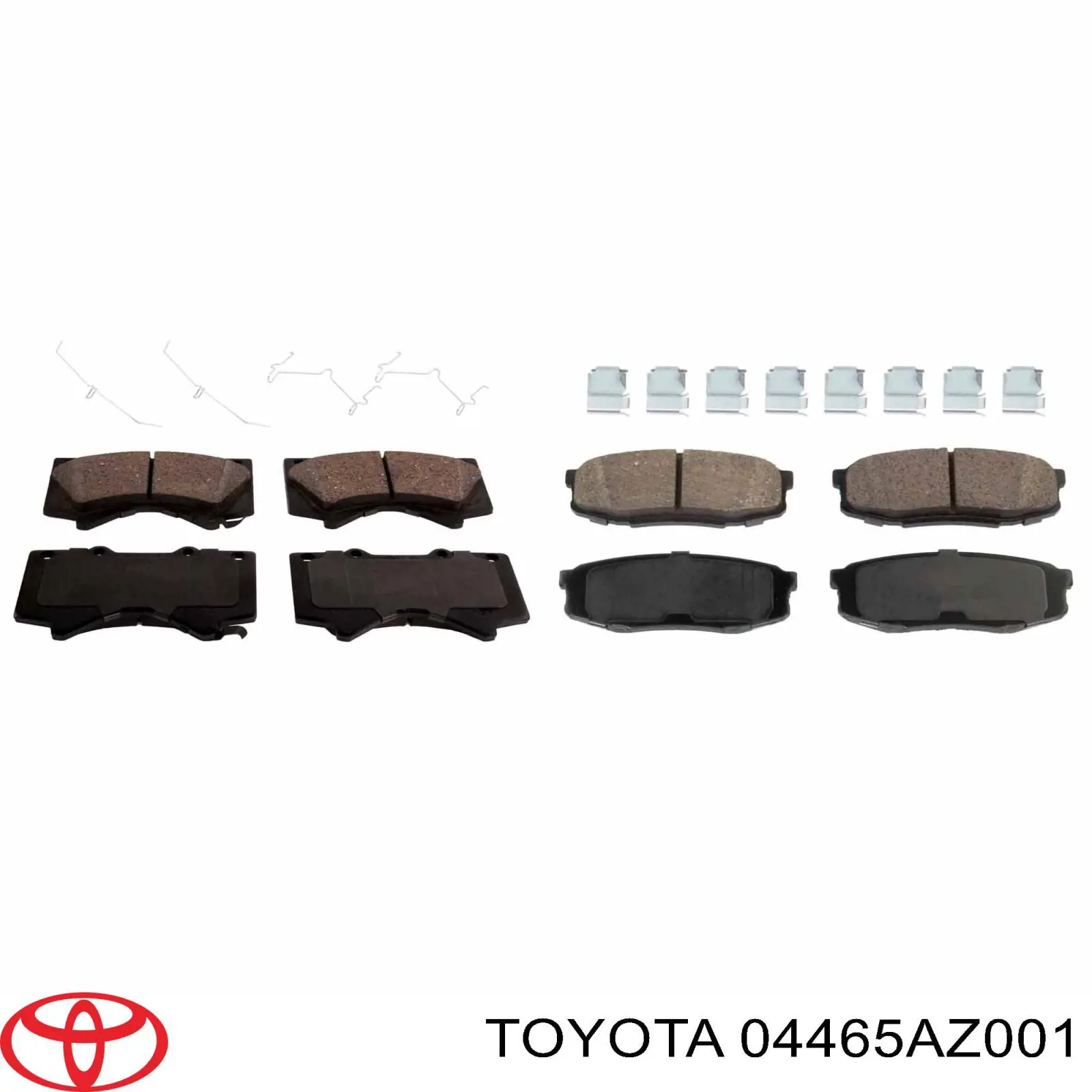 04465AZ001 Toyota Sapatas do freio dianteiras de disco