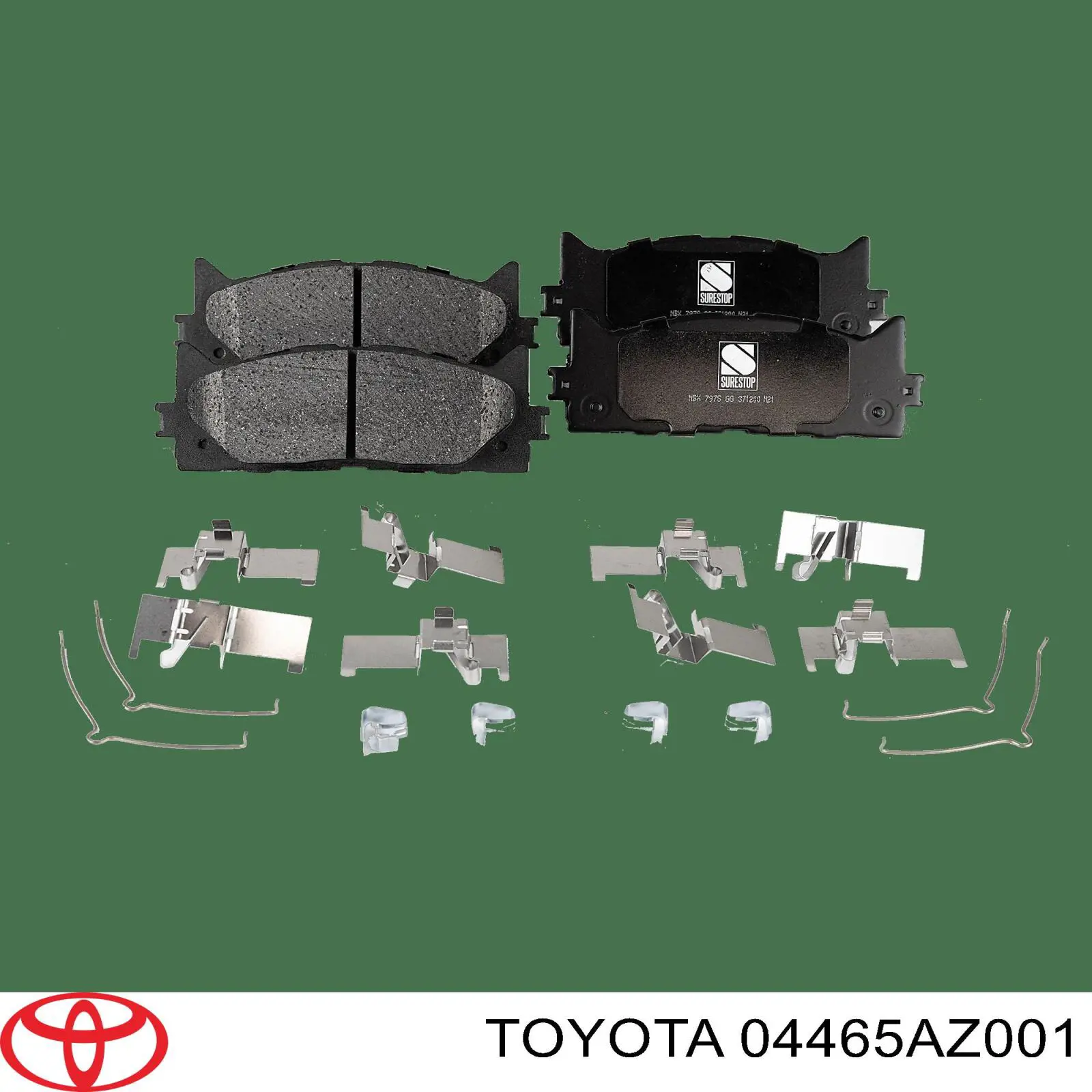 Sapatas do freio dianteiras de disco Toyota 04465AZ001 preço, a partir de 38,20 USD