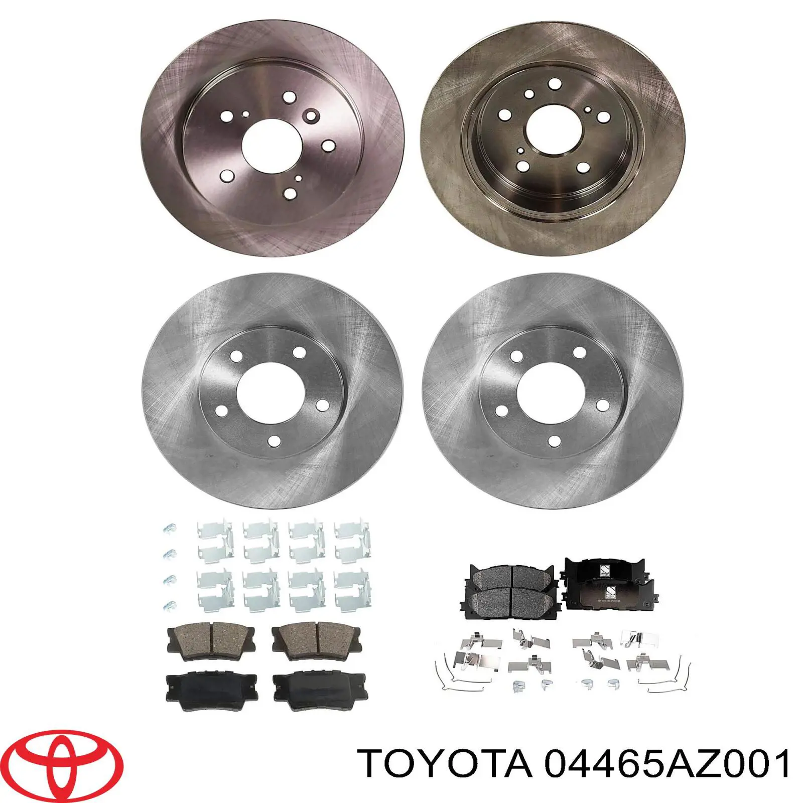 Compre 04465AZ001 Toyota Sapatas do freio dianteiras de disco