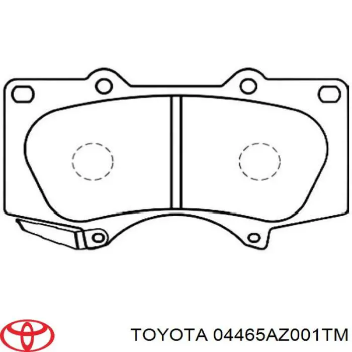 04465AZ001TM Toyota sapatas do freio dianteiras de disco