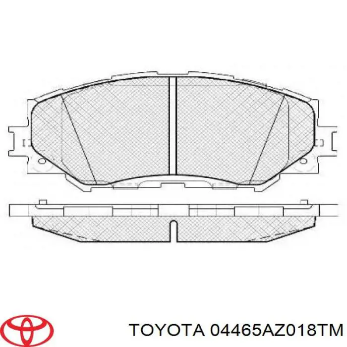 04465AZ018TM Toyota колодки тормозные передние дисковые