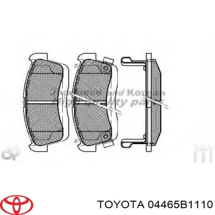 Купить 04465B1110 Toyota Колодки тормозные