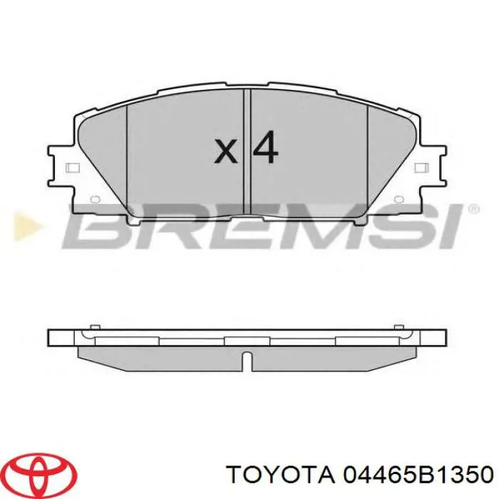 Передние тормозные колодки 04465B1350 Toyota