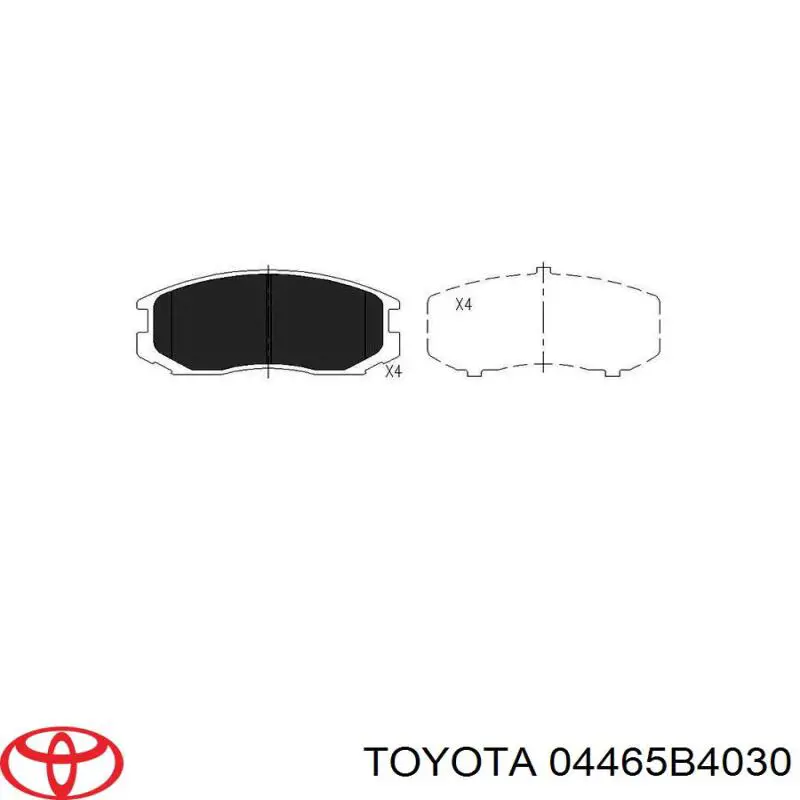 04465B4030 Toyota колодки тормозные передние дисковые