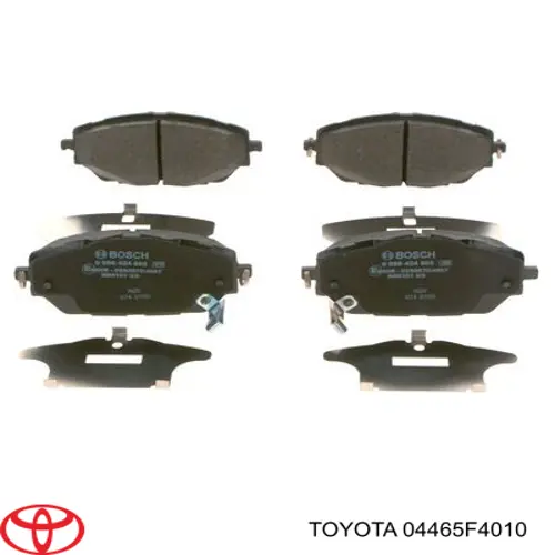 Sapatas do freio dianteiras de disco 04465F4010 Toyota