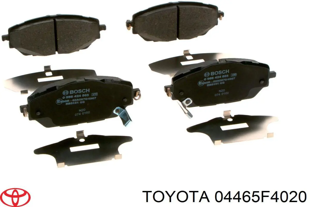 Передние тормозные колодки 04465F4020 Toyota