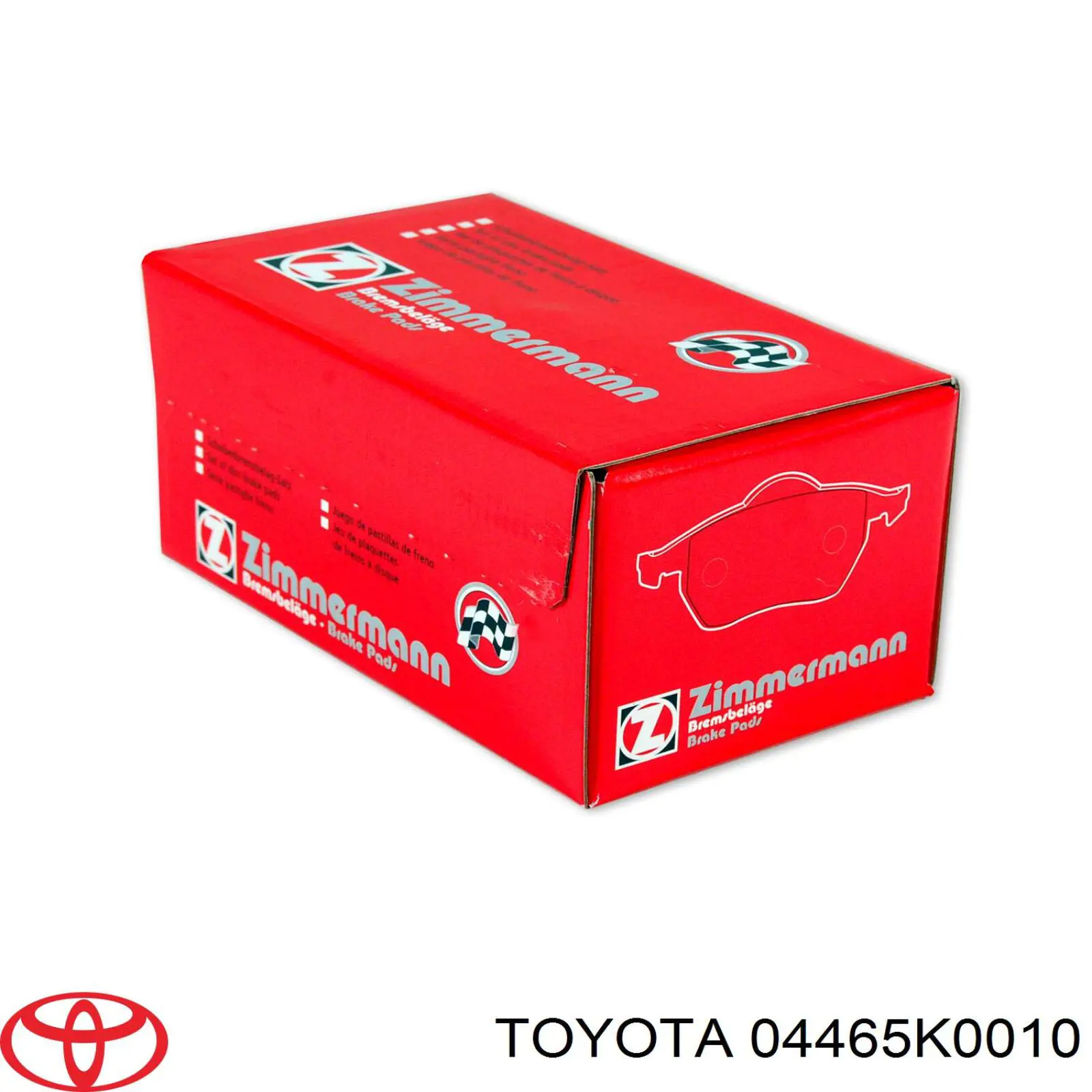 04465K0010 Toyota sapatas do freio dianteiras de disco