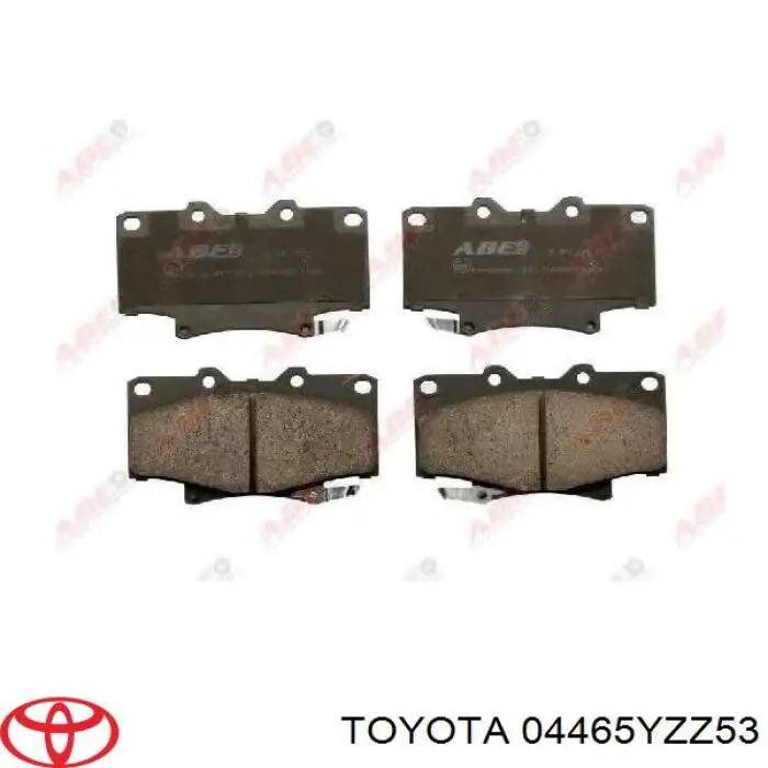 04465YZZ53 Toyota колодки тормозные передние дисковые