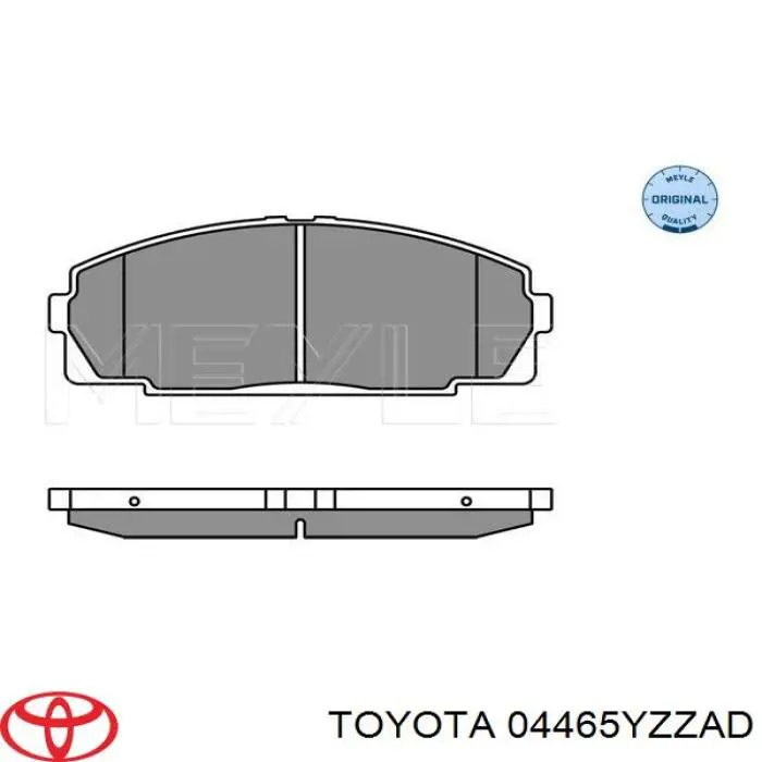 04465YZZAD Toyota колодки тормозные передние дисковые